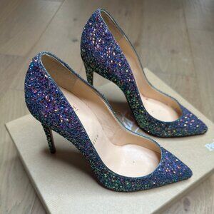 Christian Louboutin 100mm Sequined Stiletto Pumps | Size 36 / US 6 | Red Sole